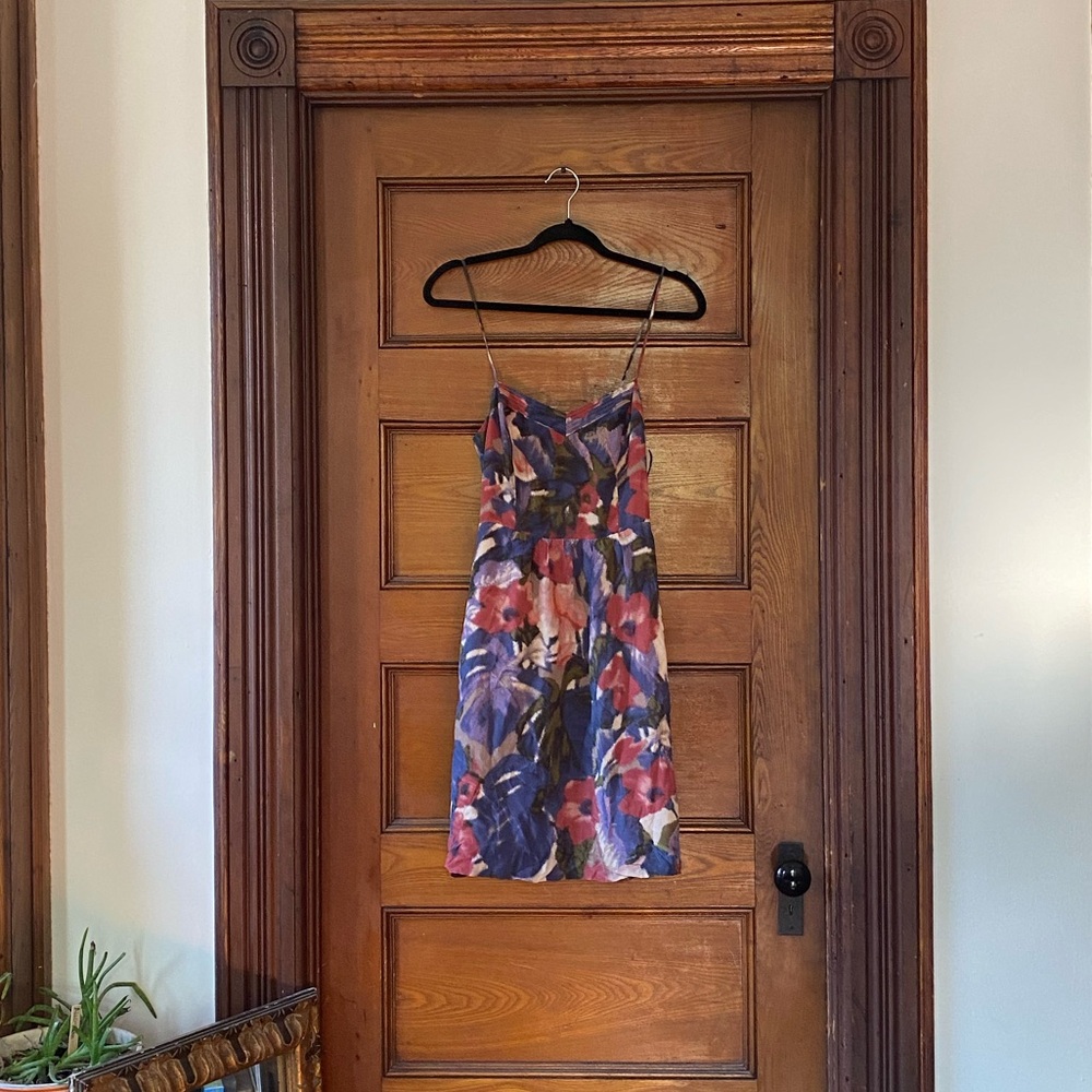 100% Silk - Moulinette Soeurs Anthropologie Watercolor Silk Mini Dress - Lined